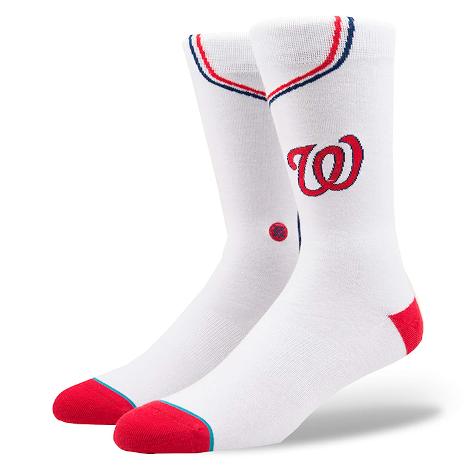 Stance Men's Nationals Home Athletic Socks - White (Medium) - Comfortable Performance Socks for Running, Basketball & Everyday Wear