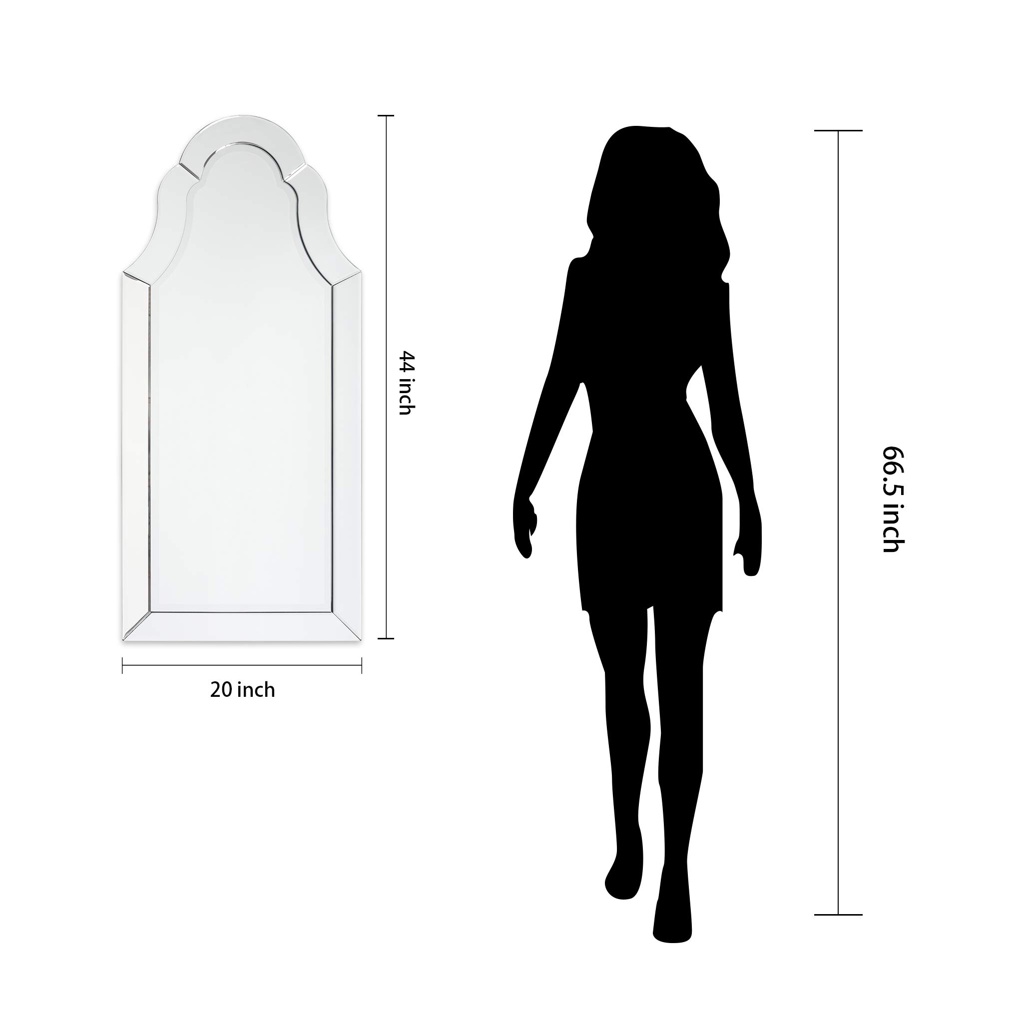Empire Art Direct Elegant Arch Beveled Wall Mirror - 1