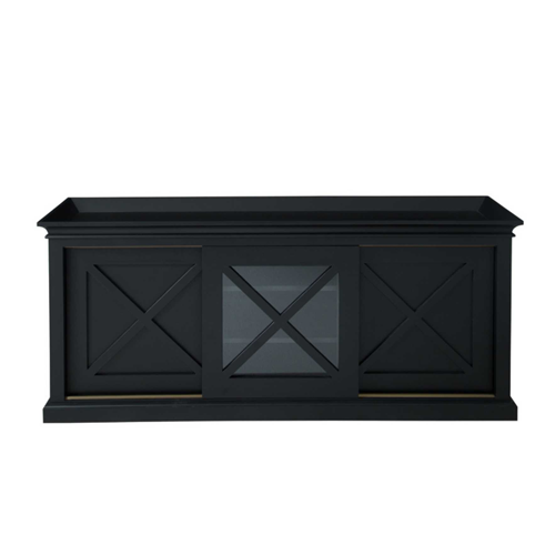 Havana Black TV Stand Entertainment Unit with Storage - 1600mm Modern Media Console for Living Room, Home Theater & Gaming Setup