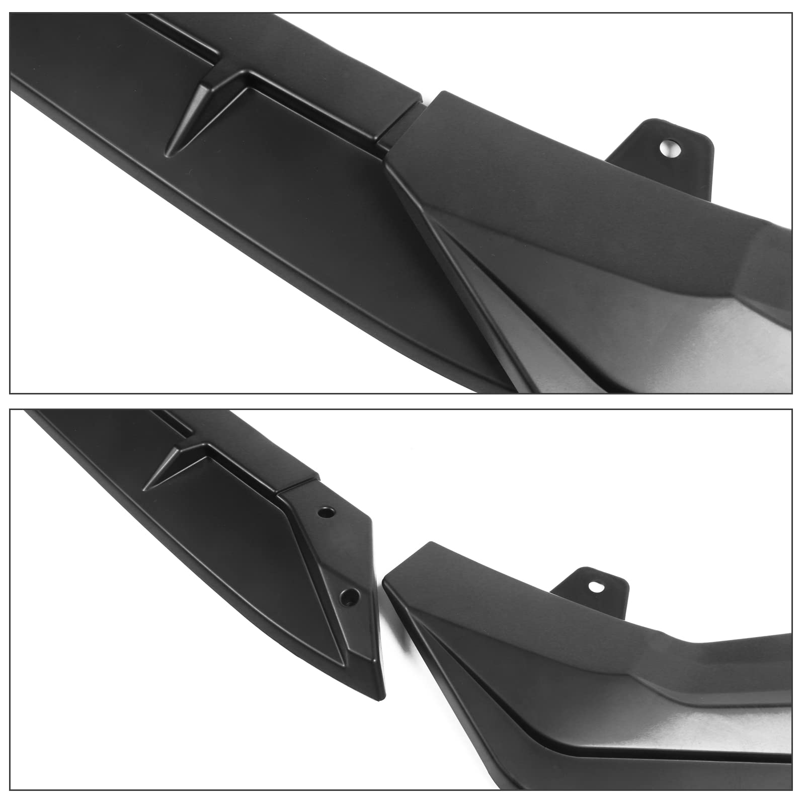 IKON MOTORSPORTS Front Bumper Lip for 2022-2024 Honda Civic 11th Gen Sedan & Hatchback - Matte Black PP Lower Lip Spoiler Body Kit | Enhances Aerodynamics & Sporty Look for Street Racing & Car Shows