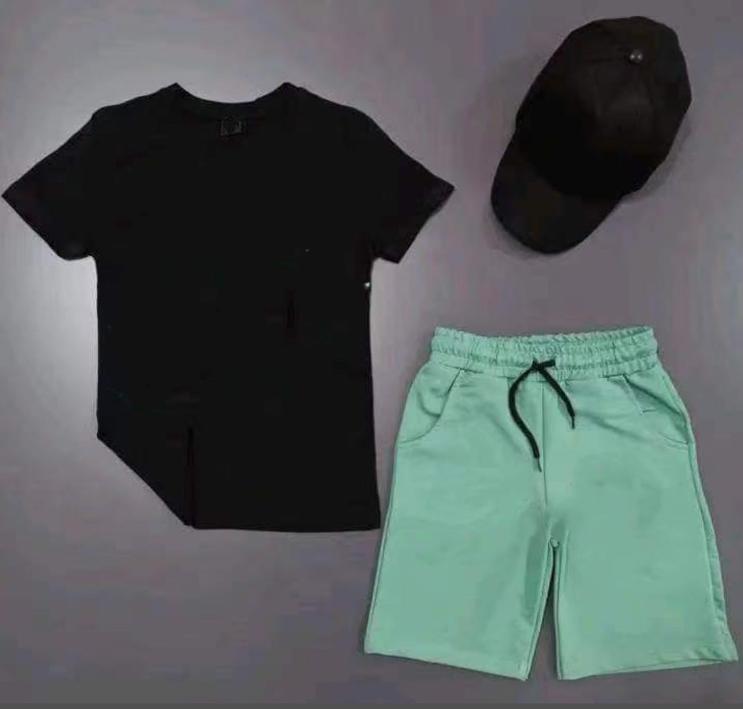 Men's Casual Short Sleeve T-Shirt & Athletic Shorts Set - Comfortable Summer Outfit for Gym, Running, Travel & Lounge (XN4120)