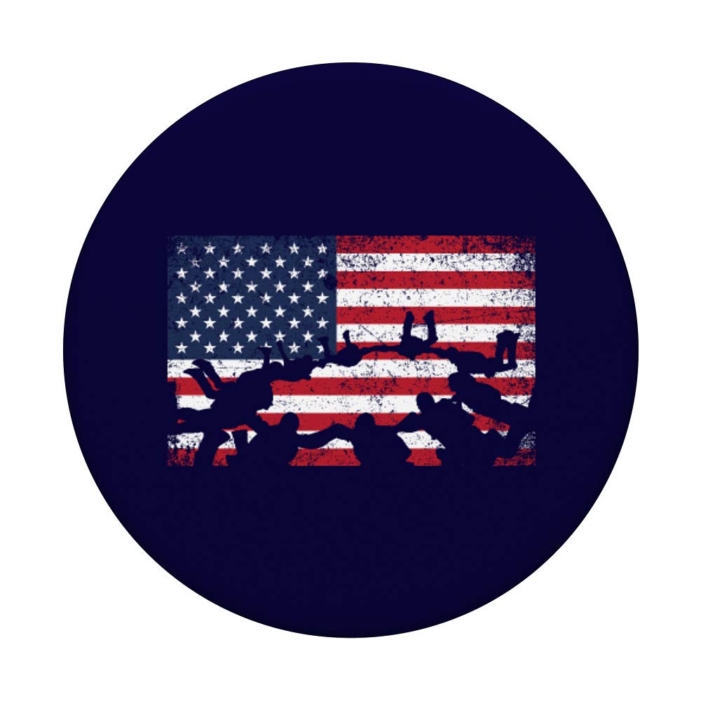 Skydiving USA Flag PopSockets - American Parachuting Sports Gift with Swappable PopGrip | Perfect for Adventure Lovers & Patriotic Gifts