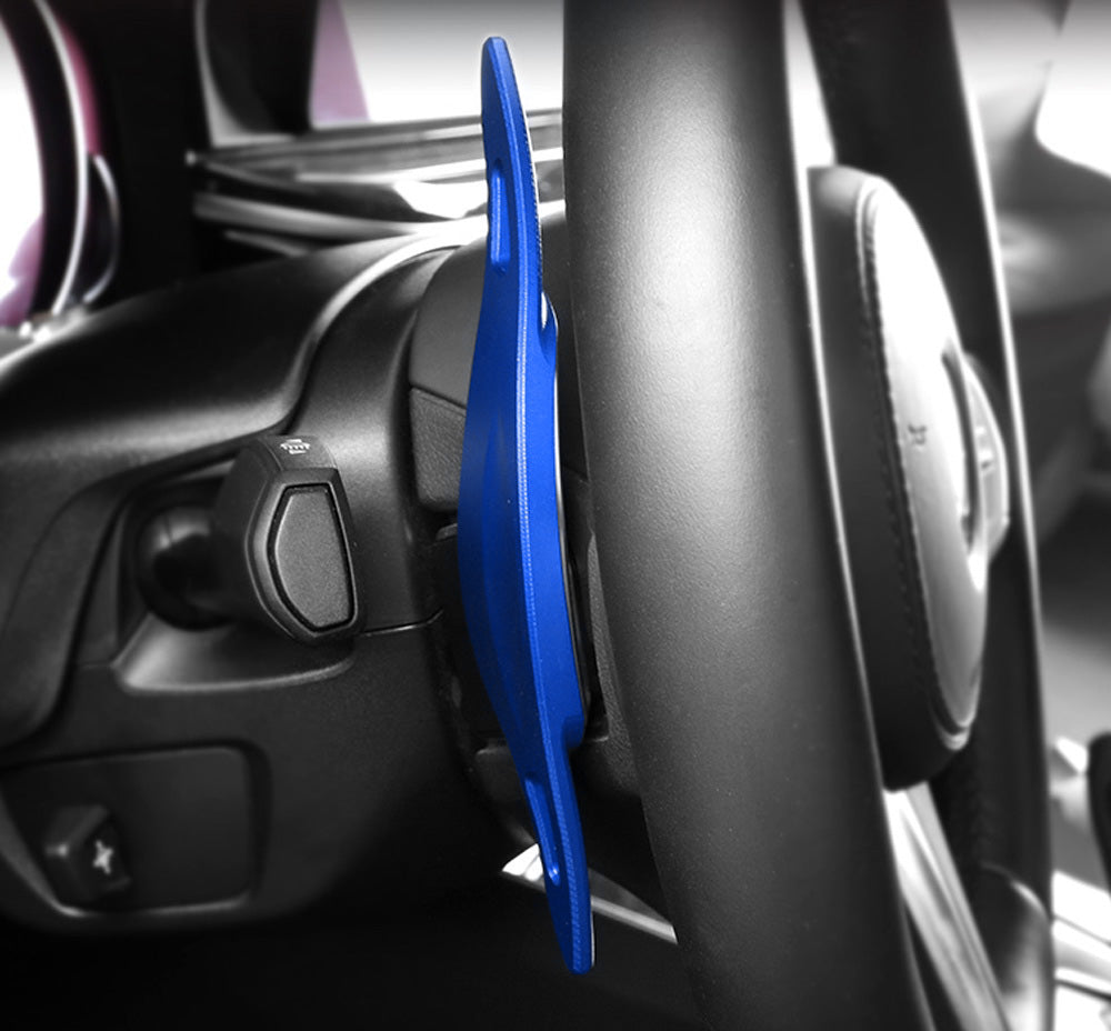 BMW 3 4 5 7 Series X3 X4 Blue Steering Wheel Paddle Shifter Extension Cover - Upgrade Your Driving Experience for Sporty & Comfortable Shifting (Fits F30 F32 F10 F01 Models) - Perfect for Racing, Daily Commute & Performance Driving
