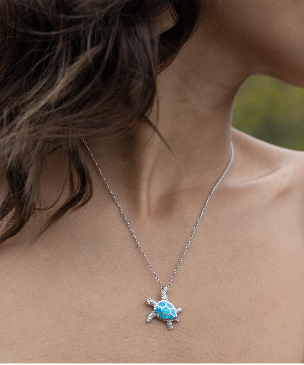 Badass Teacher Opal Turtle Necklace - Inspirational Jewelry Gift for Wife from Husband | Perfect for Anniversaries, Birthdays & Teacher Appreciation
