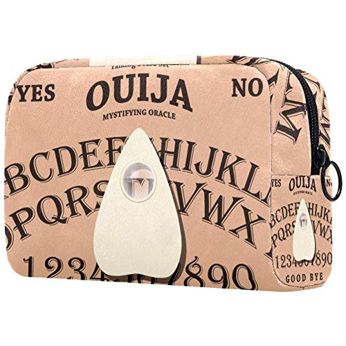 Ouija Board Makeup Bag - Waterproof Cosmetic & Toiletry Travel Organizer for Women | Portable Storage Pouch for Makeup Brushes, Lipsticks, Skincare Essentials | Perfect for Travel, Gym & Daily Use