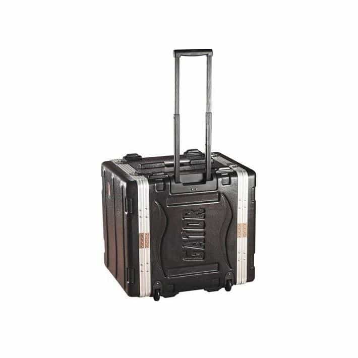 Tilt and Roll Travel Audio Rack Rolling Case - Portable DJ Equipment Storage for Live Performances & Studio Use