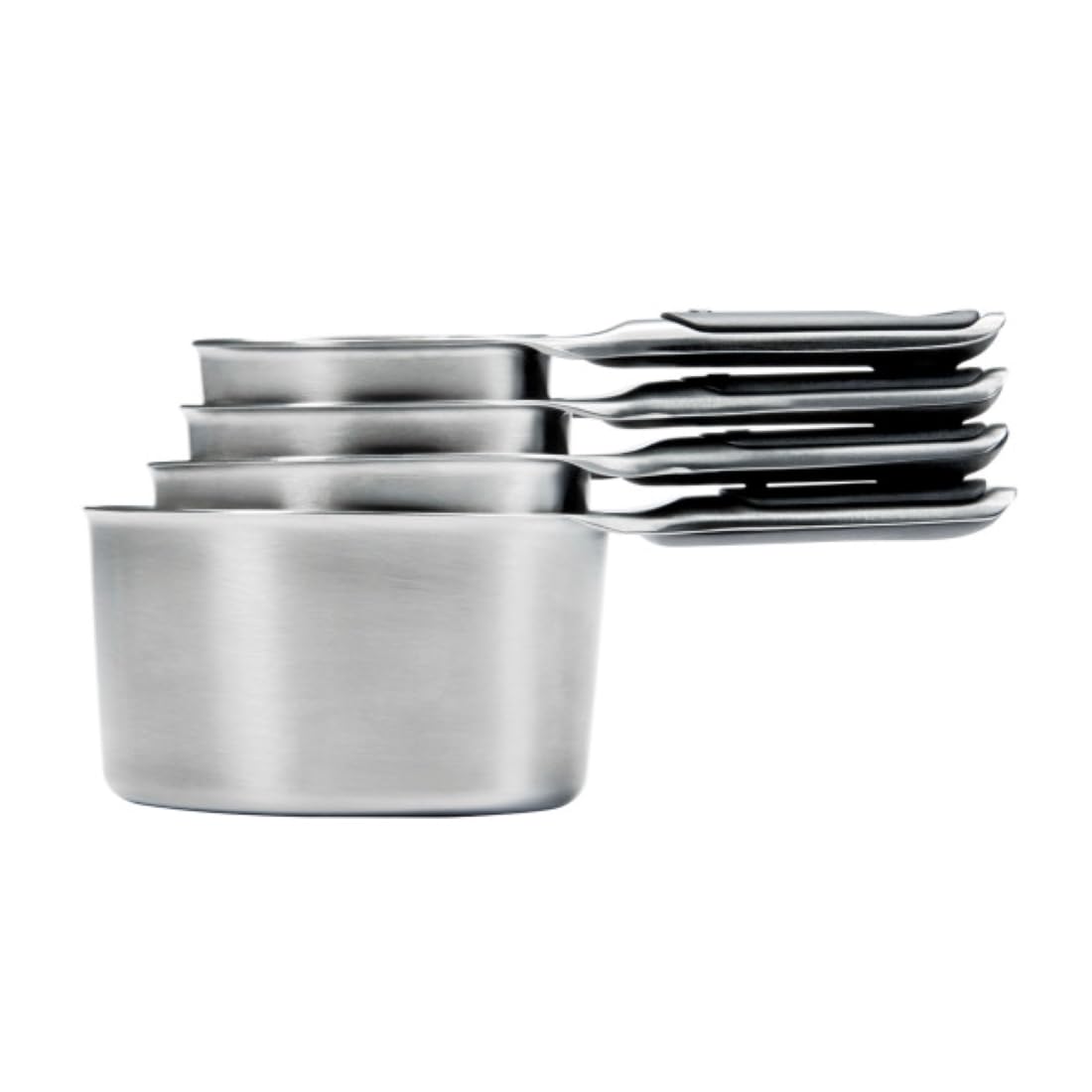 OXO Good Grips 4-Piece Stainless Steel Measuring Cups Set with Magnetic Snaps - Perfect for Baking, Cooking & Kitchen Measurement | Durable & Space-Saving Design