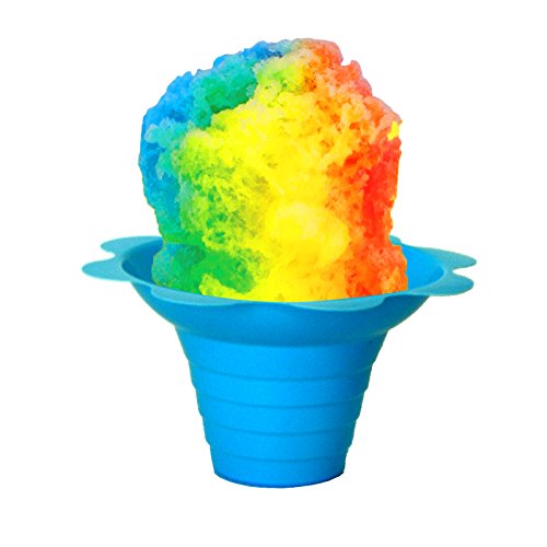 Premium 4oz Shaved Ice & Snow Cone Cups - 1000 Pack Mixed Colors for Parties, Events & Summer Treats | BPA-Free Disposable Flower Design Dessert Cups