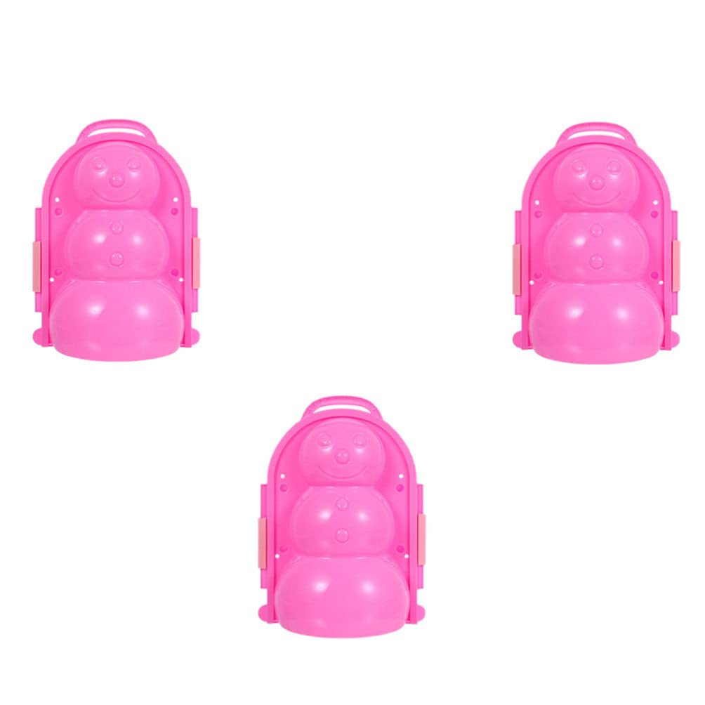 3pcs Snowball Maker Clip - Snowman Shaped Snow Mold for Snowball Fights, Winter Outdoor Play & Kids Snow Toys (Random Colors) - Perfect for Family Snow Day Activities & Backyard Winter Fun