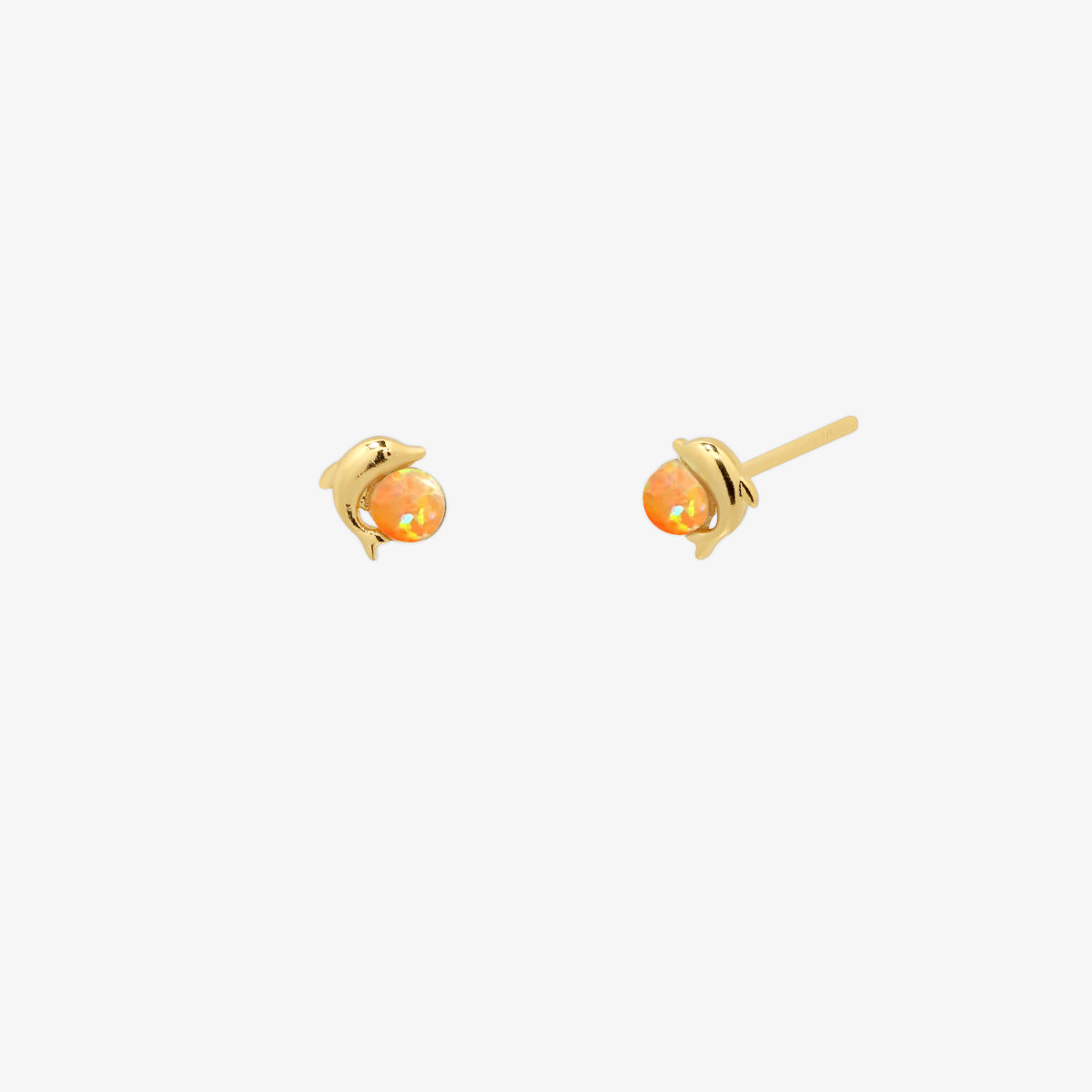 Exquisite Opal Dolphin Stud Earrings - Elegant Handmade Jewelry for Women - Perfect Gift for Birthdays, Anniversaries & Special Occasions