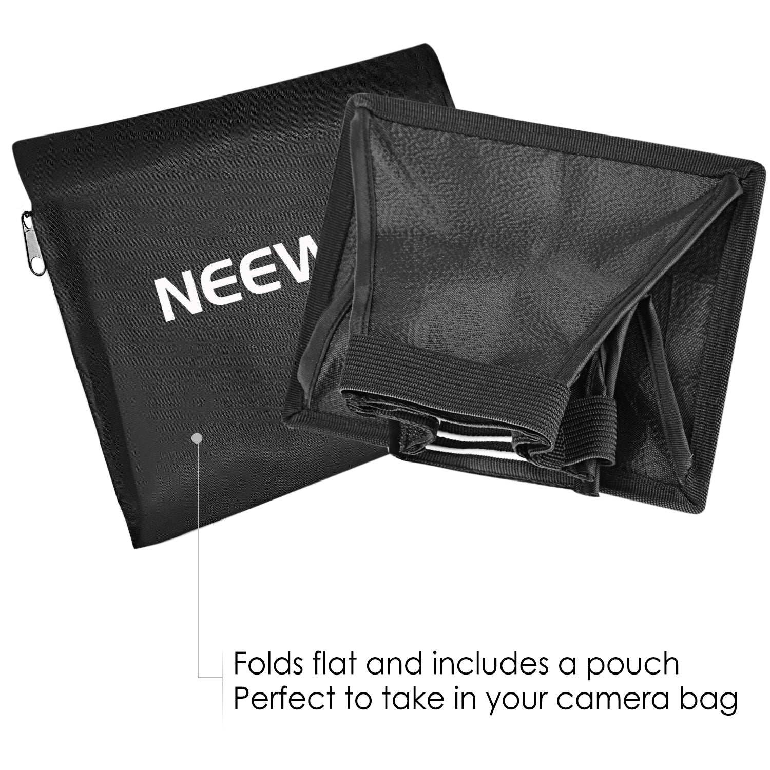 NEEWER Speedlite Flash Softbox & Reflector Diffuser Kit for Canon Nikon Sony DSLR Cameras - Perfect for Portrait, Wedding, and Studio Photography