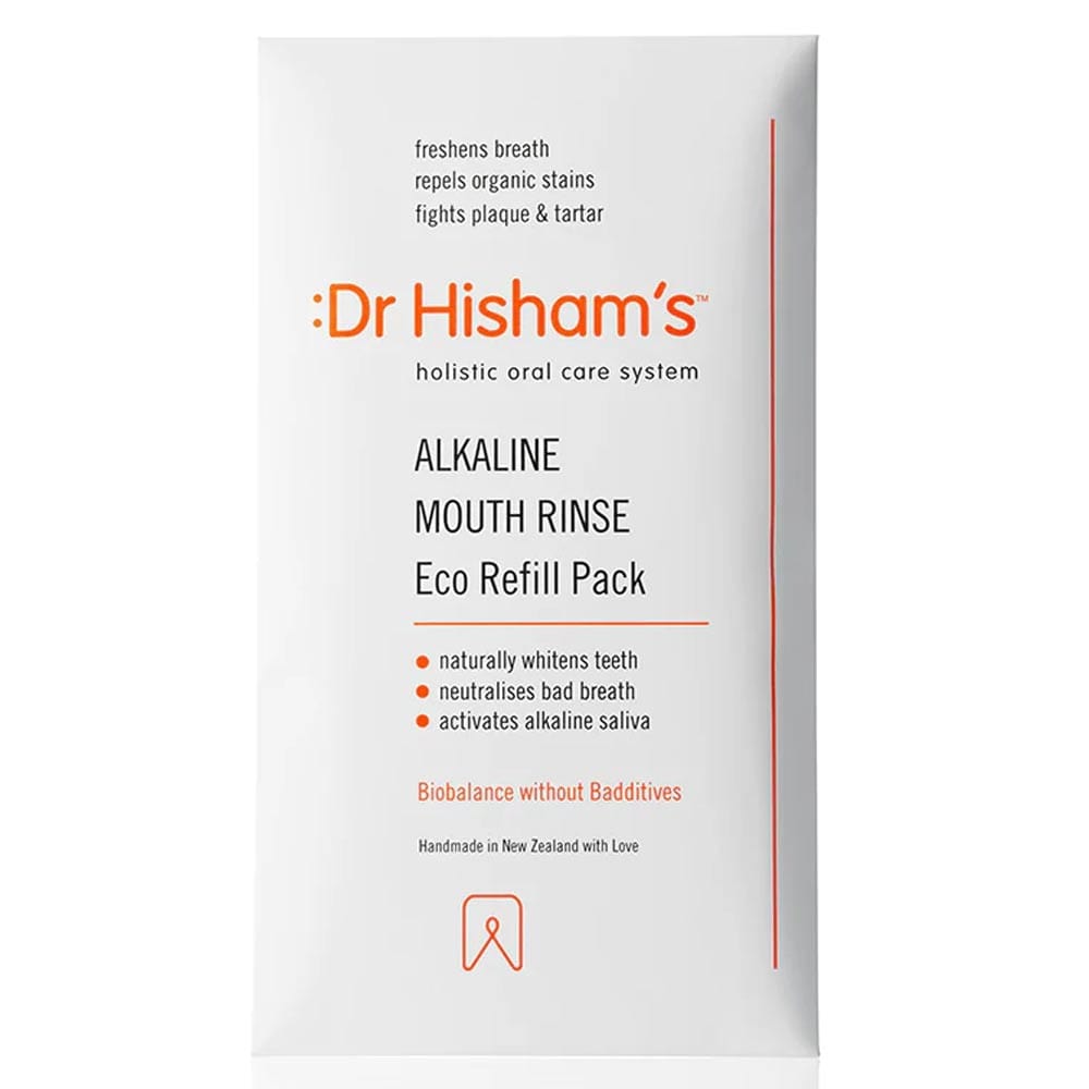 Dr. Hisham's Alkaline Mouth Rinse Super Concentrate ECO Refill (400ml) - Natural pH Balancing Oral Care for Fresh Breath & Healthy Gums - Perfect for Travel, Home & Daily Dental Hygiene
