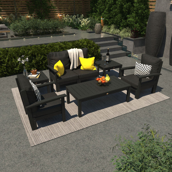 Custom Deep Seating Loveseat Set with 2 Chairs & Side Tables - Perfect for Living Room, Patio, or Outdoor Conversation Areas