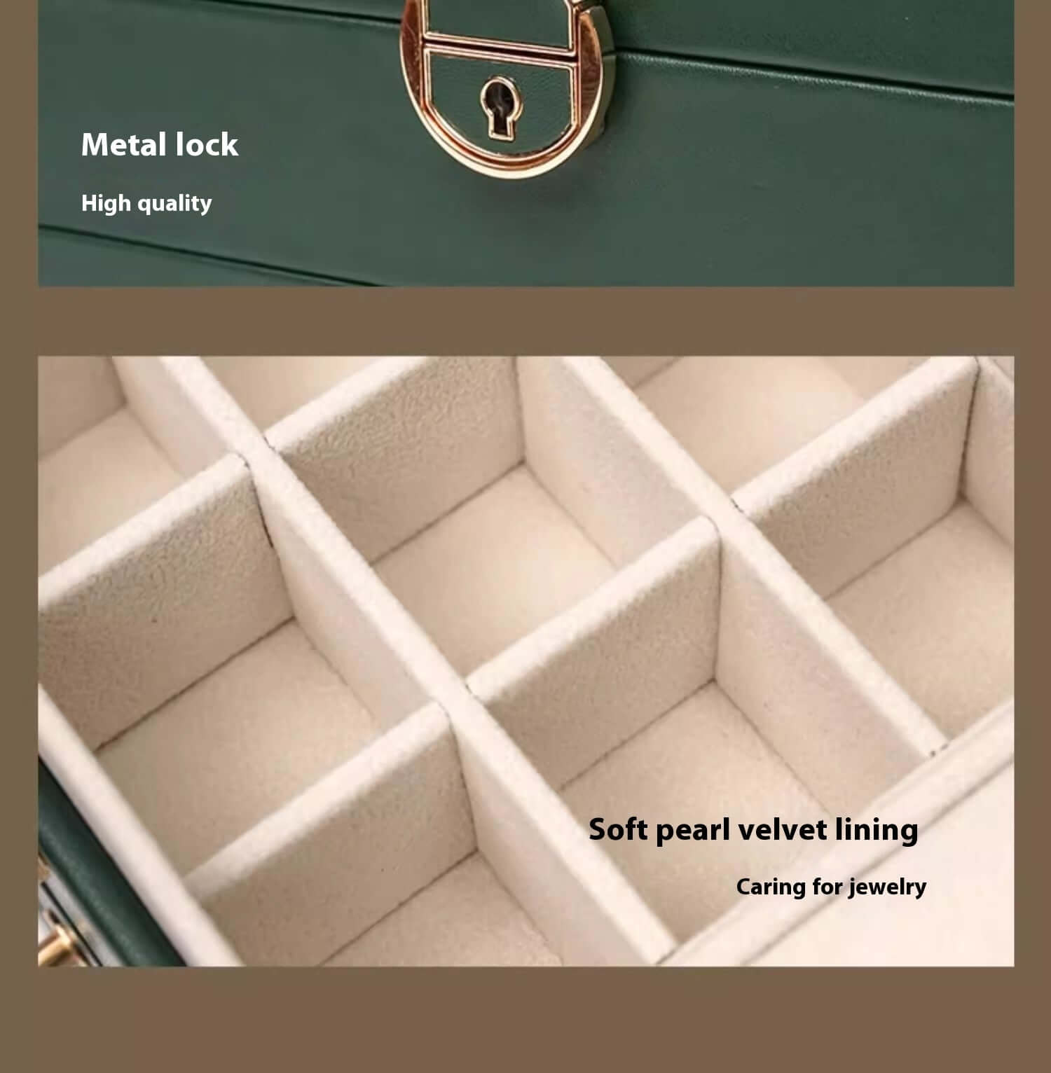 3 Layer Waterproof Jewelry Organizer Box for Necklaces, Rings & Earrings - Travel-Friendly Storage Case with Secure Clasp | Perfect for Home, Travel & Gift Giving