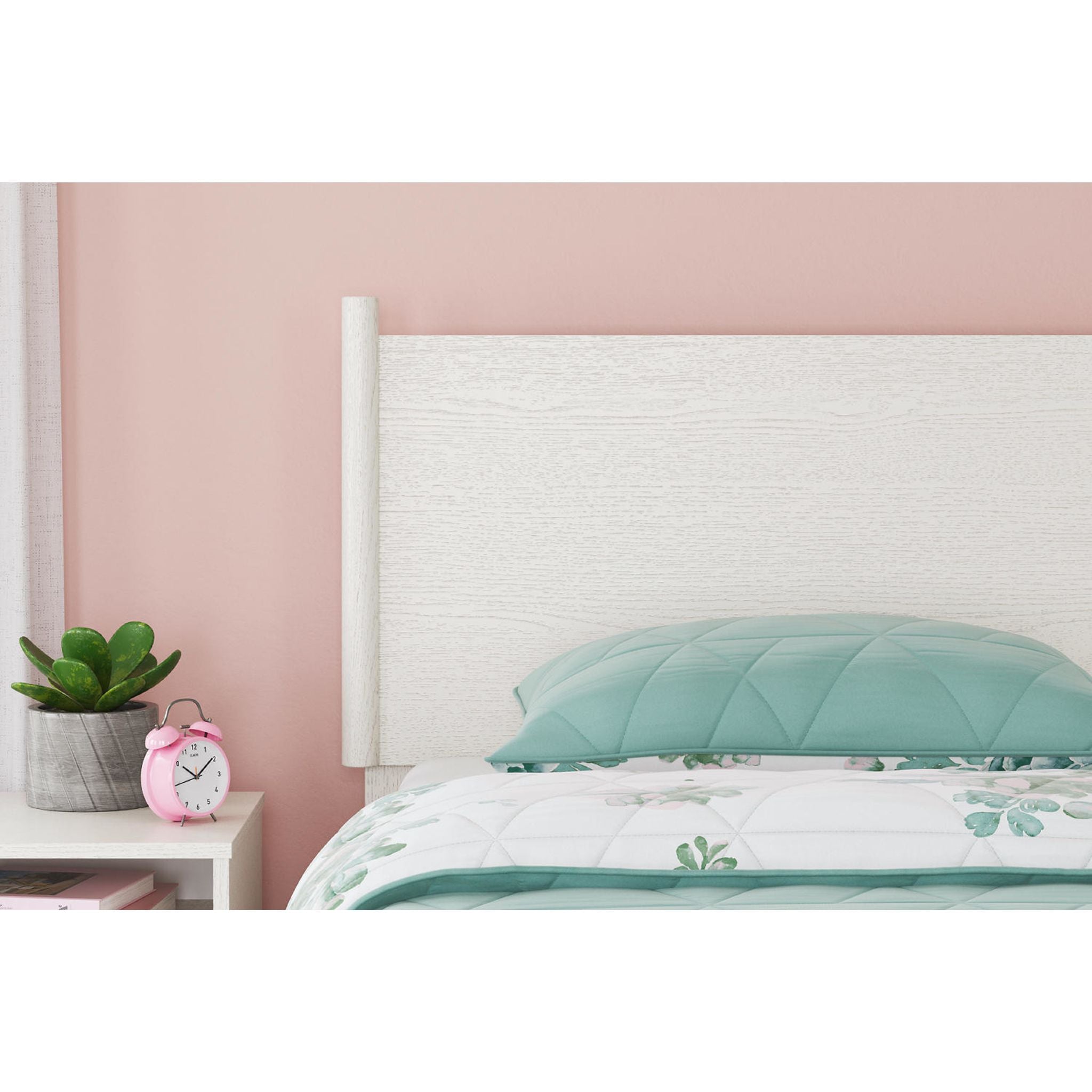 Aprilyn Twin Panel Bed Frame - White Wooden Platform Bed with Headboard & Footboard - Perfect for Kids, Teens & Guest Rooms
