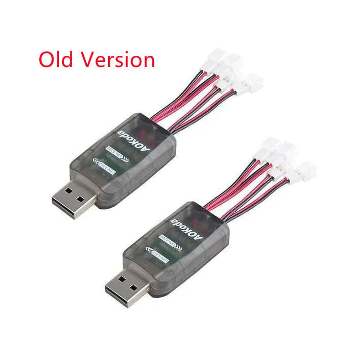 AOkoda CX405 1S Lipo Battery Charger (2 Pack) - Fast Charging for RC Drones, Toys, and Hobby Models - Perfect for Indoor and Outdoor Use