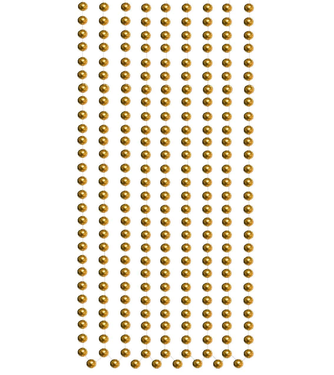 9ft Gold Bead Chain Garland - Elegant Gold Beads for Christmas Tree, Party, Wedding & Year-Round Home Decor - Premium Holiday Decoration by Christmas Shop (DP31) - Perfect for Mantel, Wall, Ceiling & Tabletop Displays