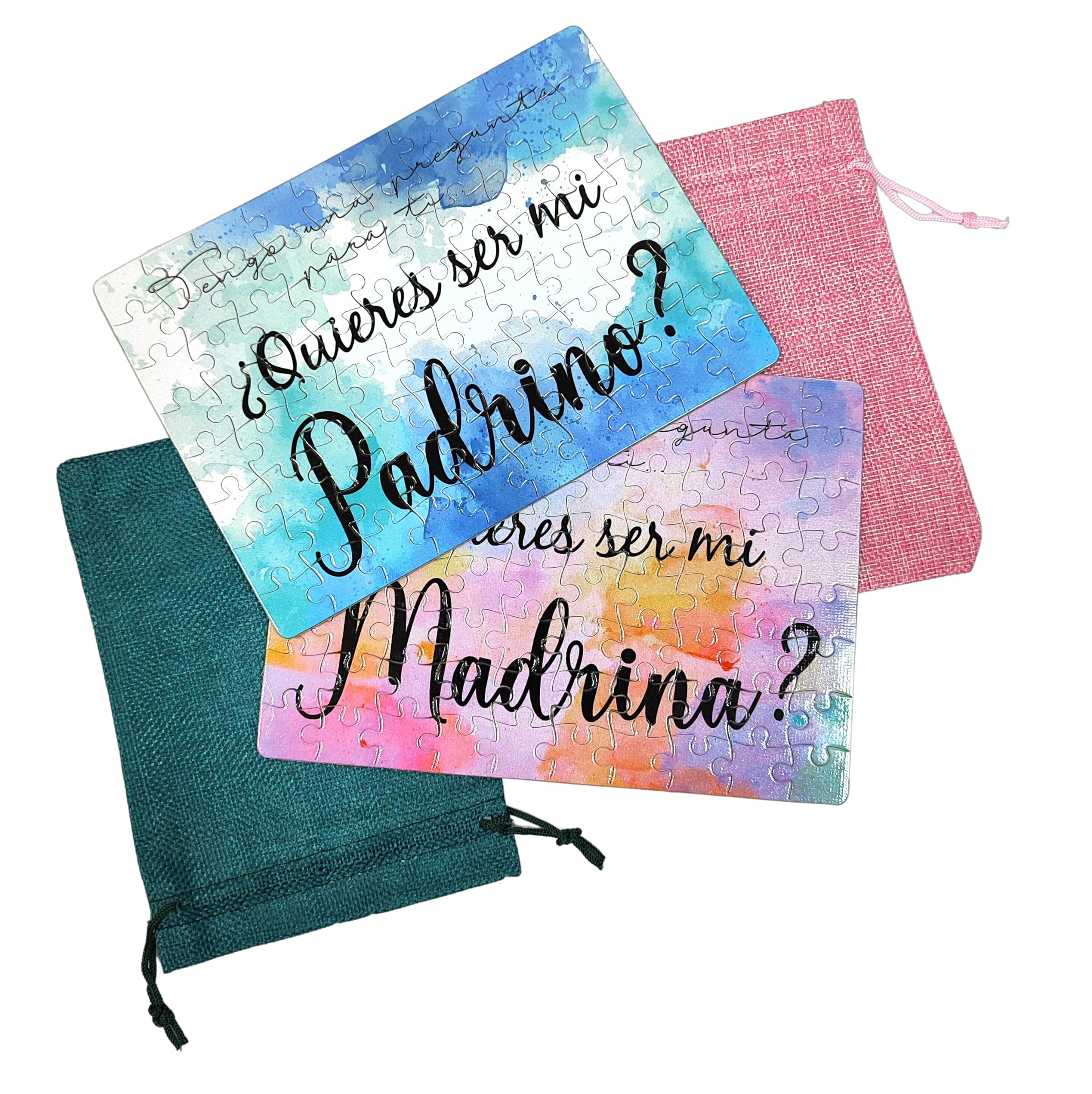 Madrina + Padrino Puzzle - Godmother & Godfather Gift - Fun & Challenging Jigsaw Puzzle for Adults - Perfect for Baptism, Christening & Family Game Night