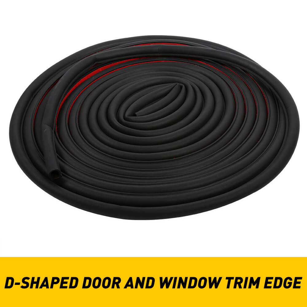 Universal T, U, D Shaped & 5-Hole Rubber Car Window Weatherstrip Seal - Perfect for Auto Glass Replacement, Door Edge Protection and Noise Reduction