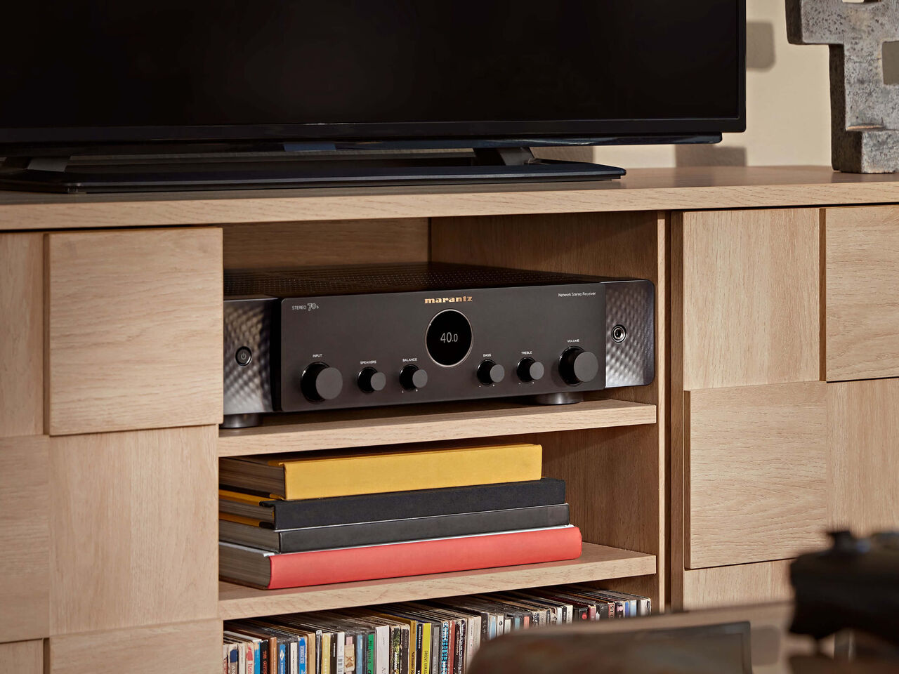 Marantz Stereo 70S Slim 2-Channel AV Receiver - Premium Home Theater & Music System for Living Rooms & Entertainment Spaces