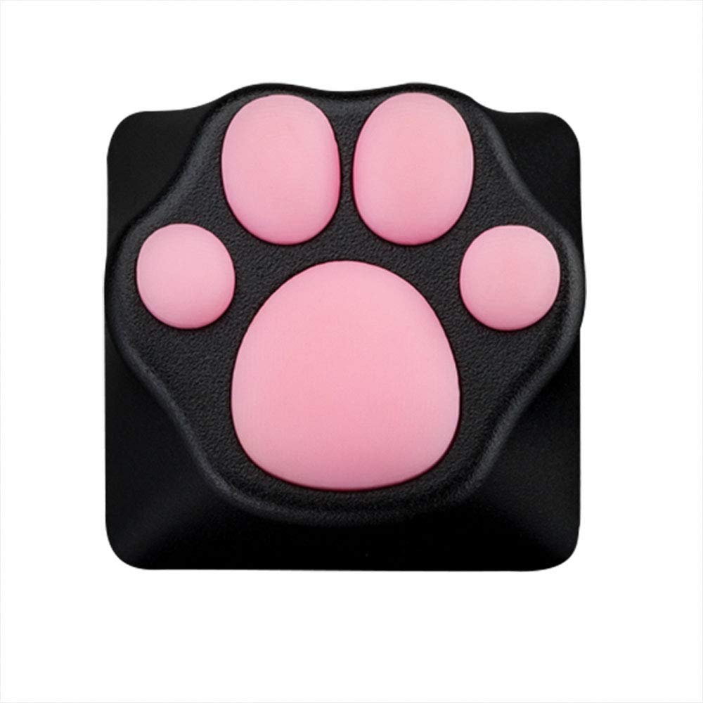 Custom Gaming Keycaps - Cat Paw Shape ABS Keycaps for Mechanical Keyboards (Black/Pink) | Perfect for ESC Key & Cute Keyboard Setup | Ideal for Gamers, Streamers & Office Workers