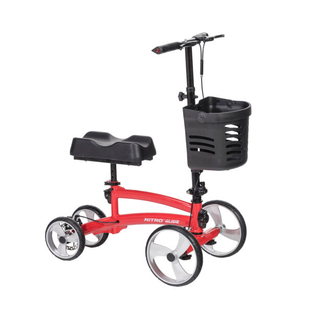 Drive Medical Nitro Glide Knee Walker - Lightweight & Adjustable Mobility Scooter for Post-Surgery Recovery, Leg Injury, or Foot Pain Relief - Ideal for Indoor & Outdoor Use