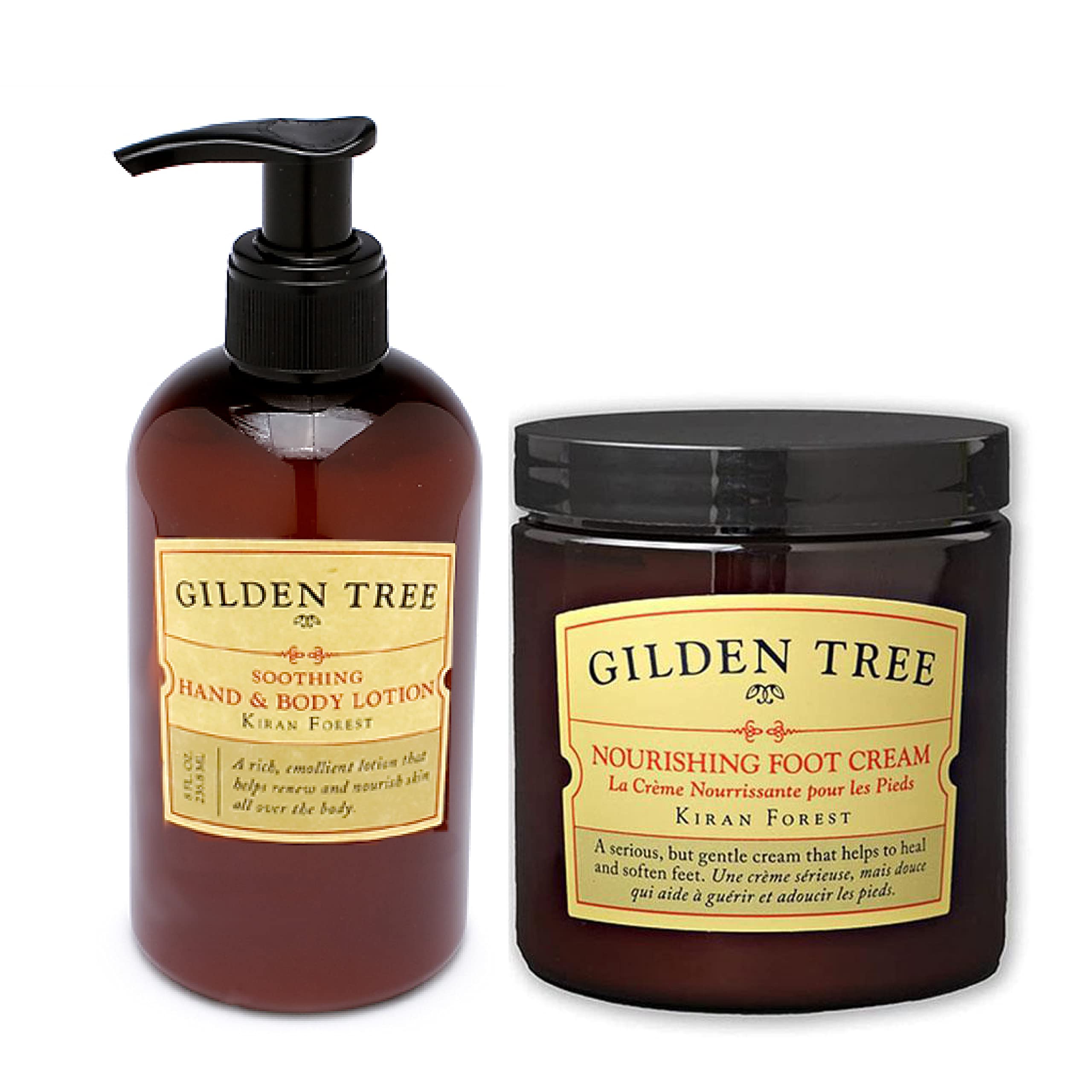 GILDEN TREE Moisturizing Foot Cream & Hydrating Body Lotion Set - Deep Nourishment for Dry Skin, Cracked Heels & Full Body Care | Perfect for Spa Days, Post-Workout Recovery & Nighttime Skincare Routine