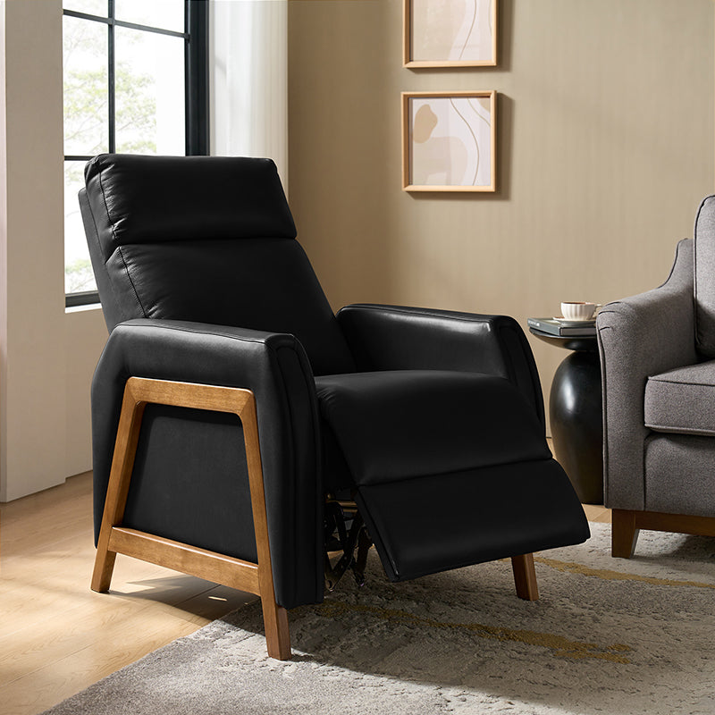 Linzy Genuine Leather Power Recliner Chair - Electric Lift Reclining Sofa for Living Room, Home Theater & Office Comfort (Brown)