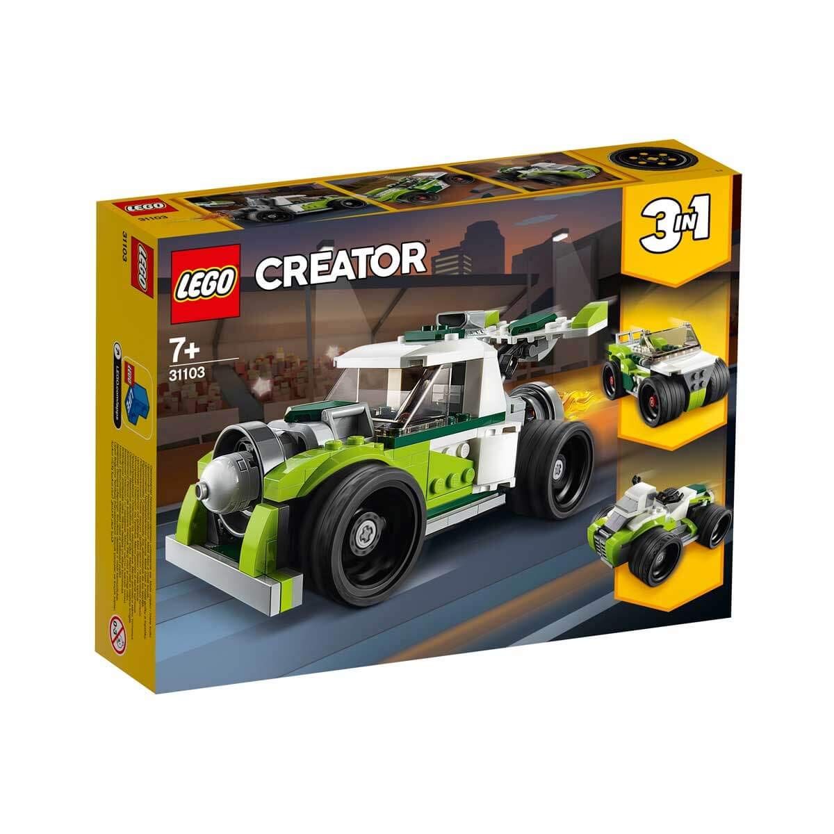 LEGO Creator 3-in-1 Rocket Truck, Off-Road Vehicle & Quad Bike Building Kit (104 Pieces) - Vehicle Collection Series for Kids & Adults - Creative Play, STEM Learning & Gift Ideas