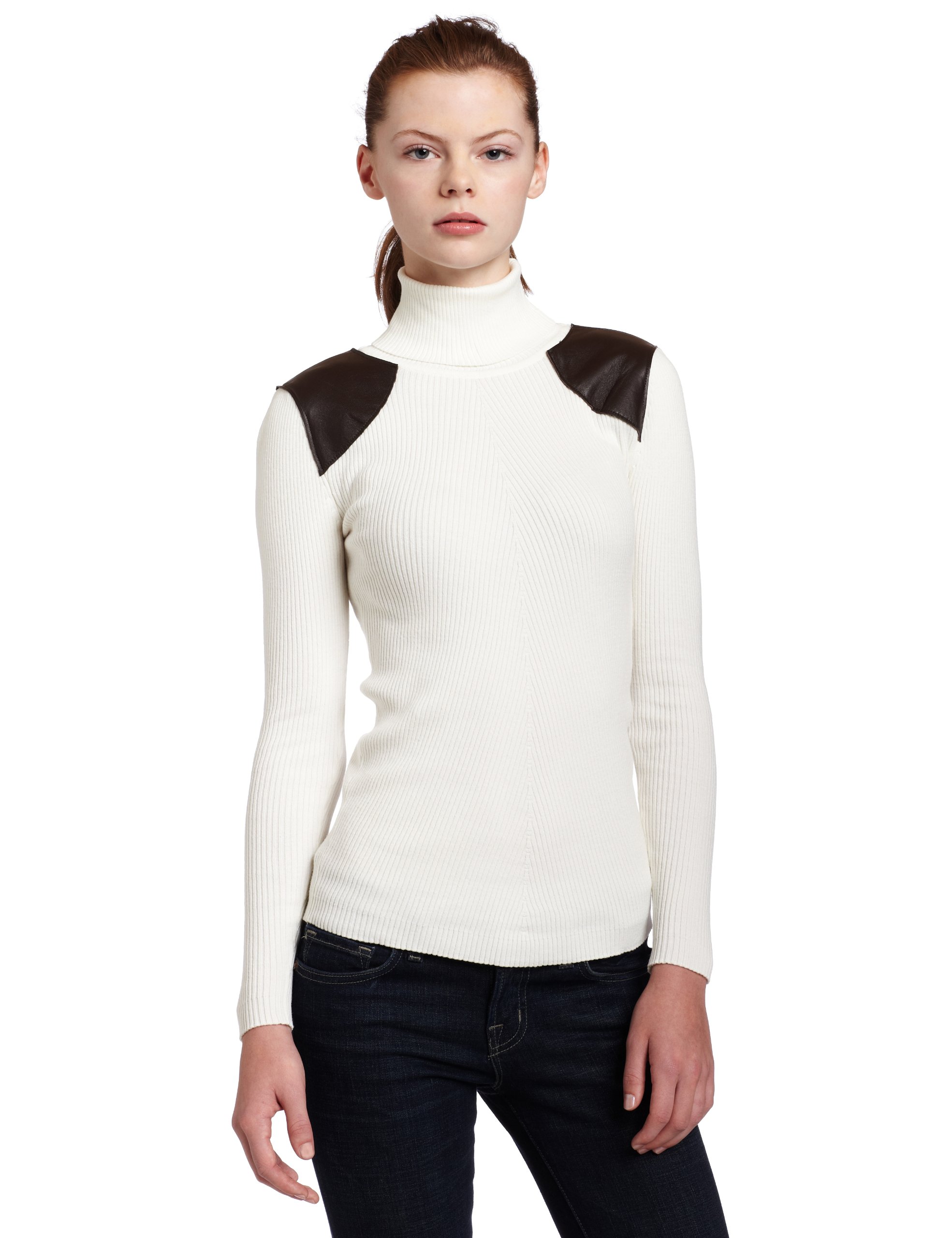 525 America Women's Soft Ribbed Turtleneck Sweater - Cozy Winter Pullover for Casual Wear & Layering