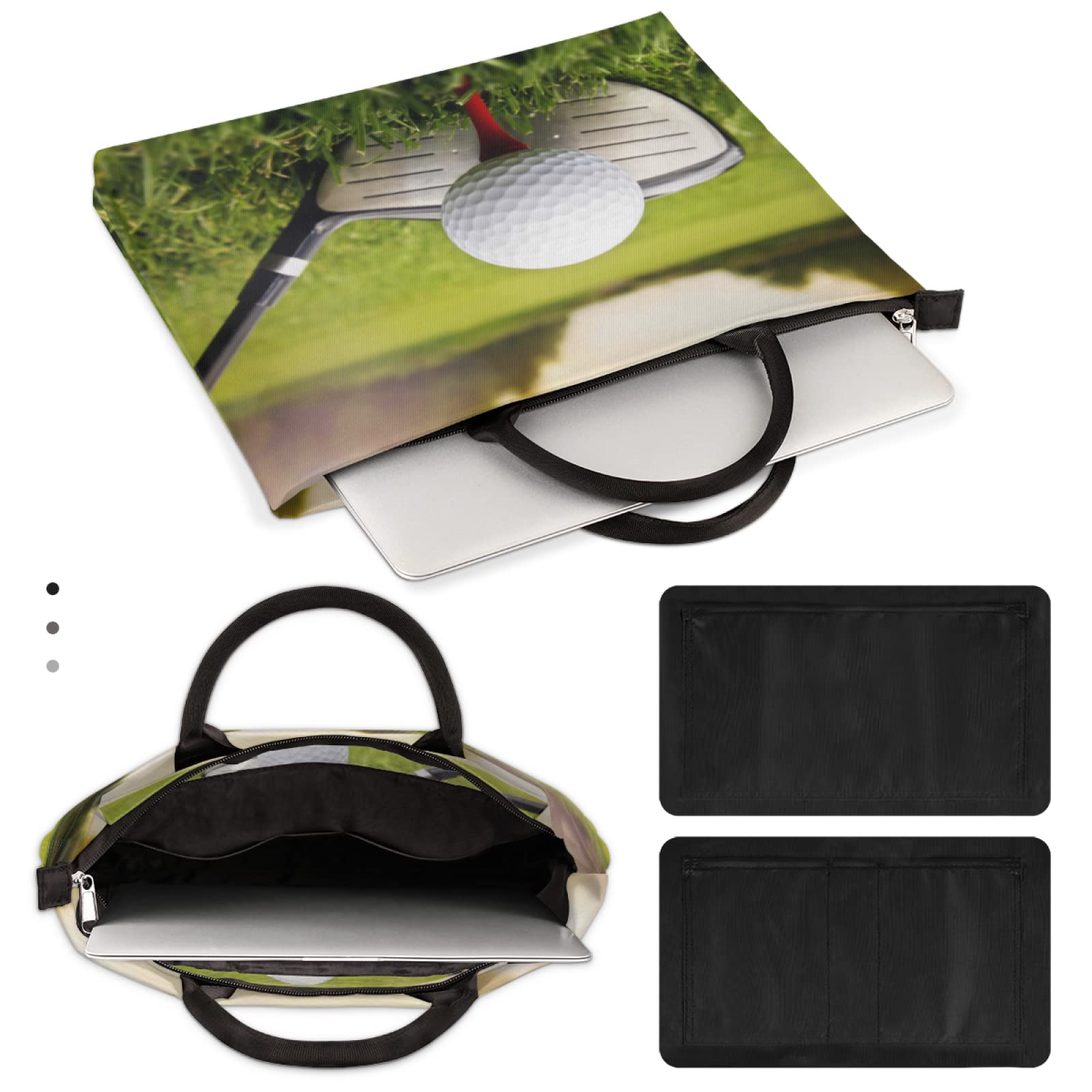 Premium 12/13 Inch Golf-Themed Laptop Sleeve Case - Slim Protective Cover with Handle for MacBook & Notebook Computers - Ideal for Golf Enthusiasts, Office Work, Travel & Business Meetings