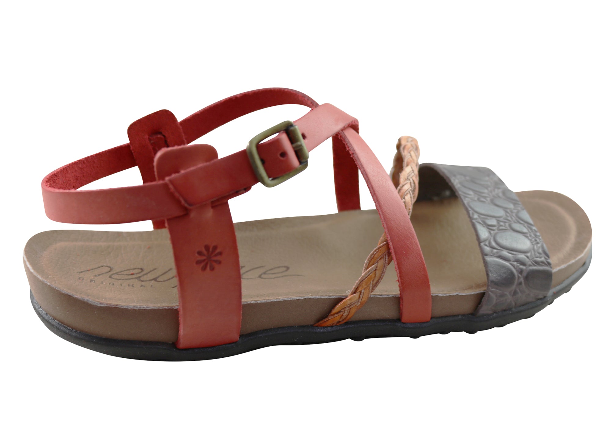 Laurina Women's Comfortable Leather Sandals - Handmade in Brazil - Casual Summer Walking Shoes for Beach, Travel & Everyday Wear