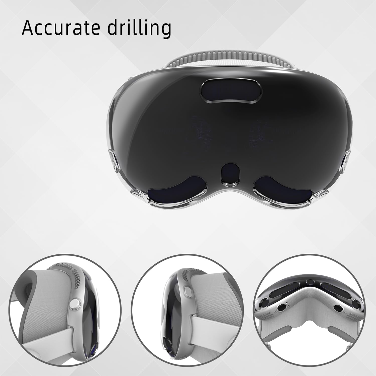 TPU Protective Cover for Vision Pro VR Headset - Transparent Anti-Scratch Screen Protector & Lens Guard Accessories (Red Transparent) - Perfect for Gaming, VR Experiences & Device Protection
