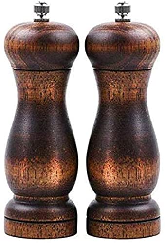 Premium Sicunang Wood Salt and Pepper Grinders Set - Adjustable Coarseness for Sea Salt, Black Peppercorn & Spices - Ceramic Rotor Mill Set (2Pcs) - Perfect for Kitchen, Dining Table & Gourmet Cooking