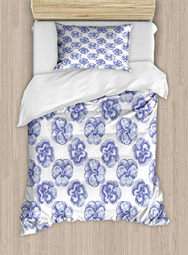 Dark Ceil Blue and White