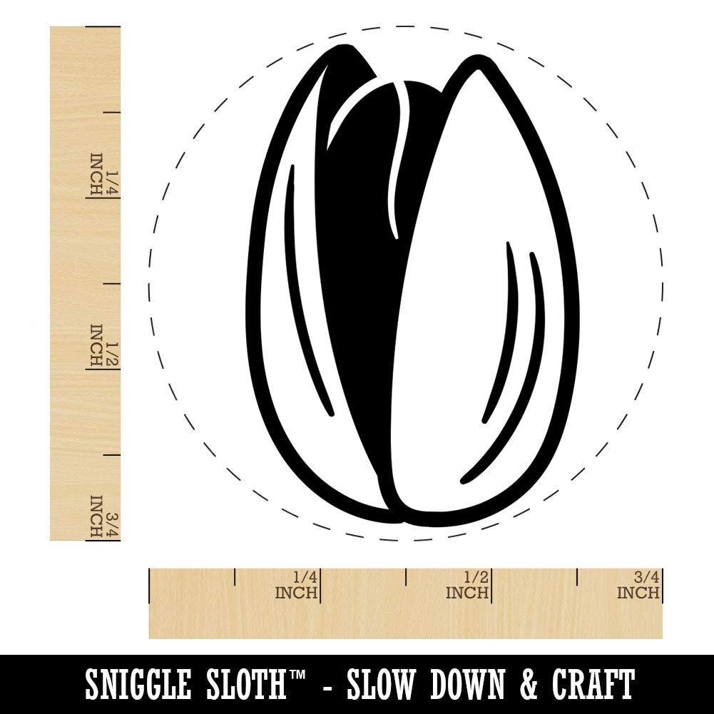 Pistachio Nut Drawing Rubber Stamp - 3/4 Inch Small Craft Stamp for DIY Scrapbooking, Journaling & Planner Decoration - Perfect for Card Making, Gift Wrapping & Paper Crafts