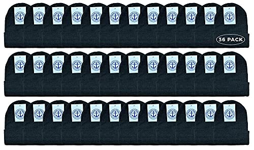 36 Packs Adult Black Hat