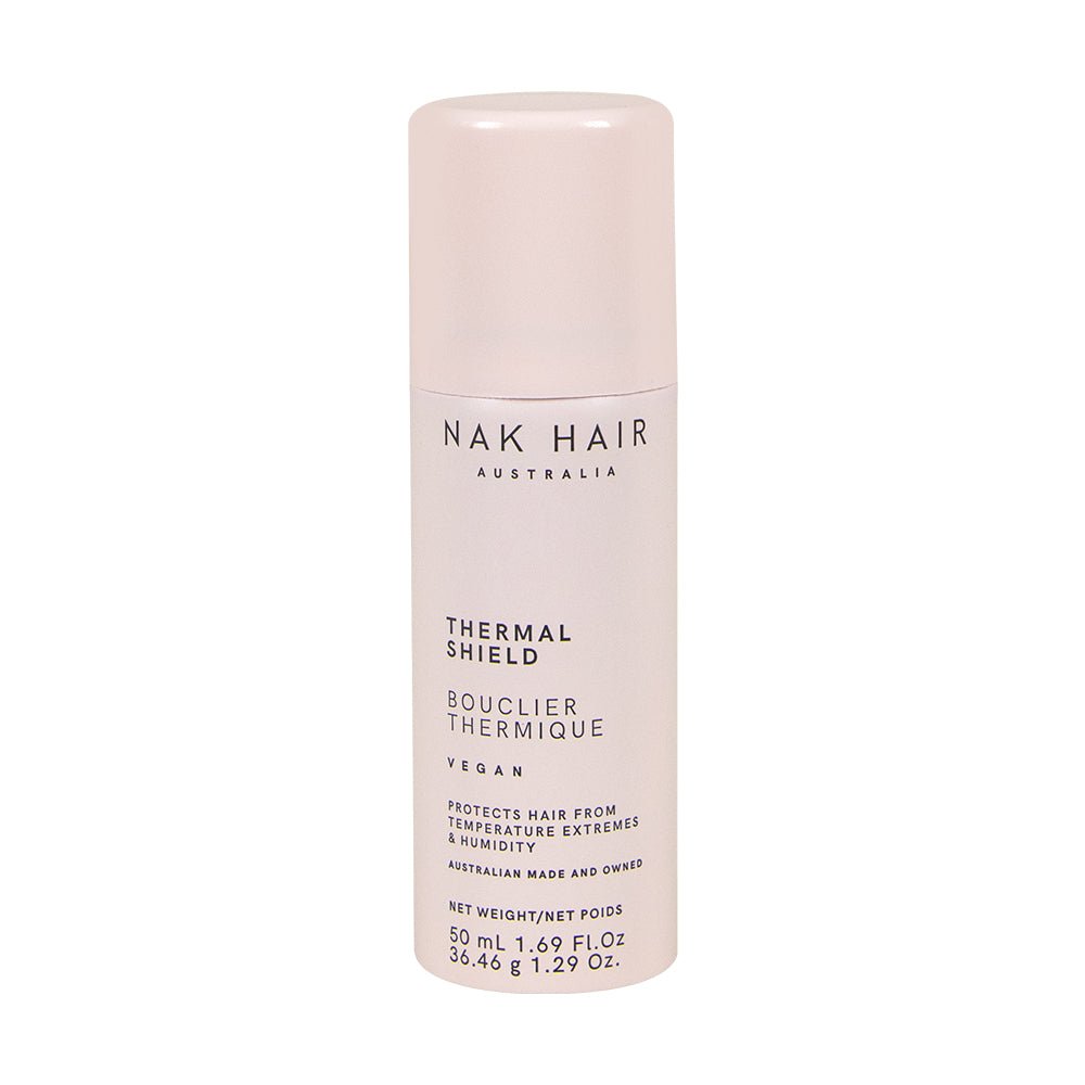 NAK Hair Thermal Shield Heat Protectant Spray 50ml - Protects Hair from Heat Damage for Styling, Blow Drying & Flat Ironing