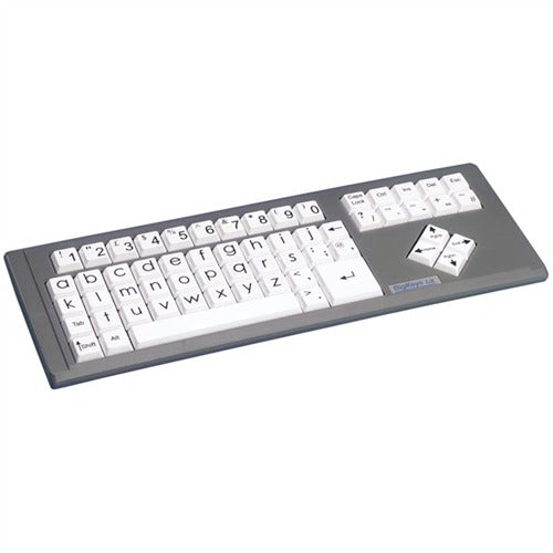 BigKeys LX Large Key Keyboard - White Keys with Lower Case ABC Layout - Ideal for Seniors, Kids & Visually Impaired Users - Perfect for Typing, Learning & Accessibility Needs