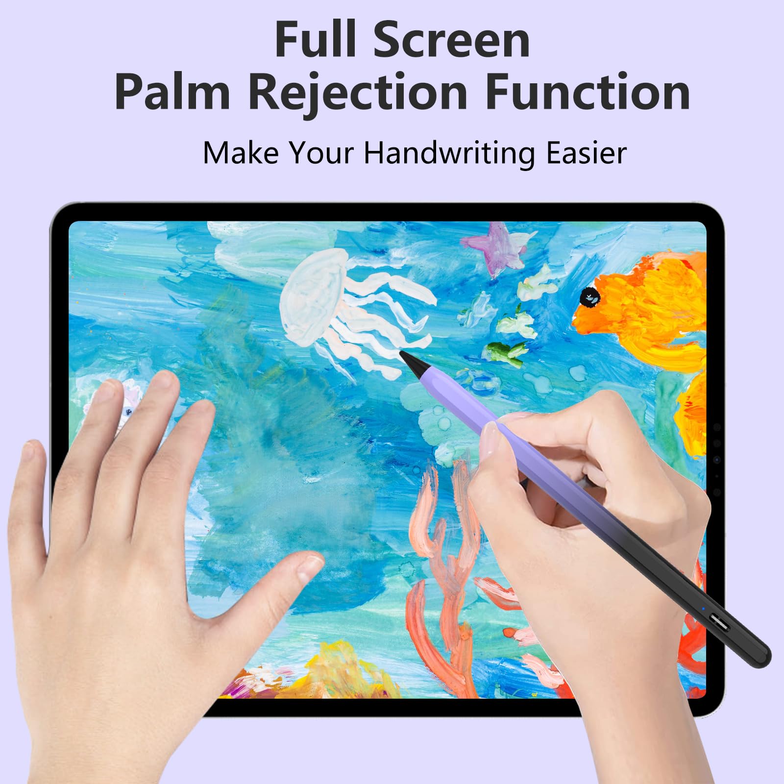 Apple Pencil Alternative Stylus Pen for iPad (2018-2023 Models) - Fast Charging 15min, Compatible with iPad 9th/10th Gen, iPad Pro 11/12.9