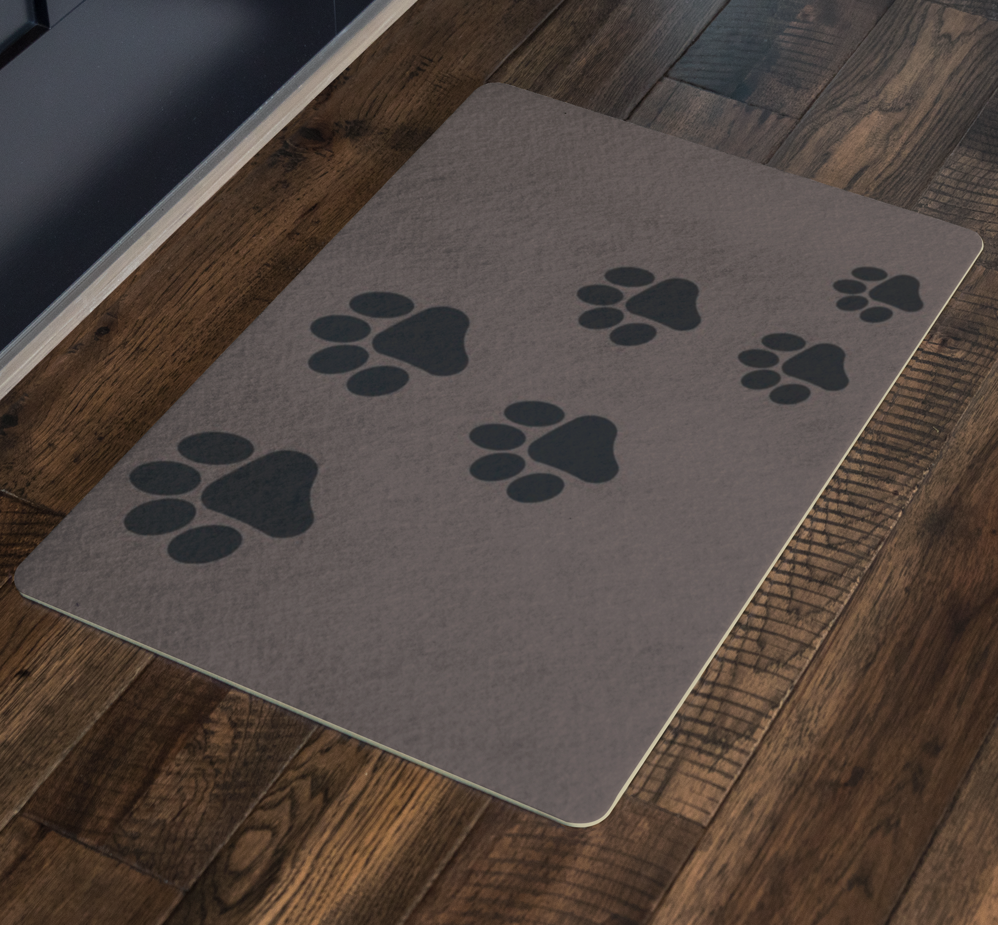 Non-Slip Paw Print Welcome Mat for Indoor & Outdoor Use - Perfect for Front Door, Patio, and Entryway Decor