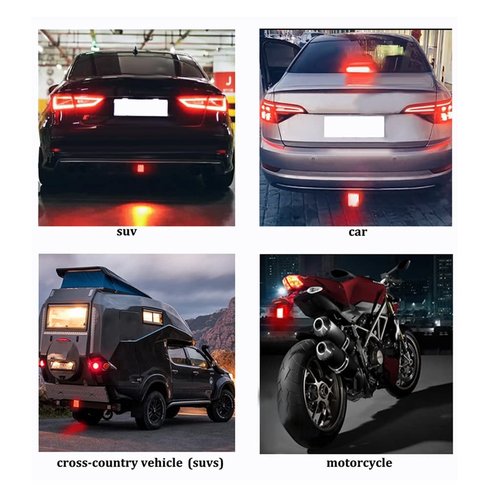 TRIPPER 15-LED F1 Style Universal Car Brake Light - Black Rear Spoiler Tail Light with LED Technology | Perfect for Night Driving & Custom Car Modifications