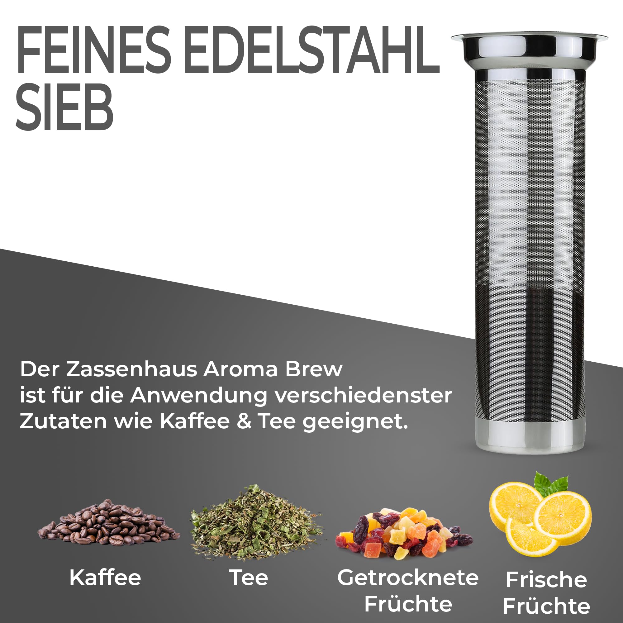 Zassenhaus M045017 Premium Hot & Cold Brew Coffee & Tea Infuser - 3.75