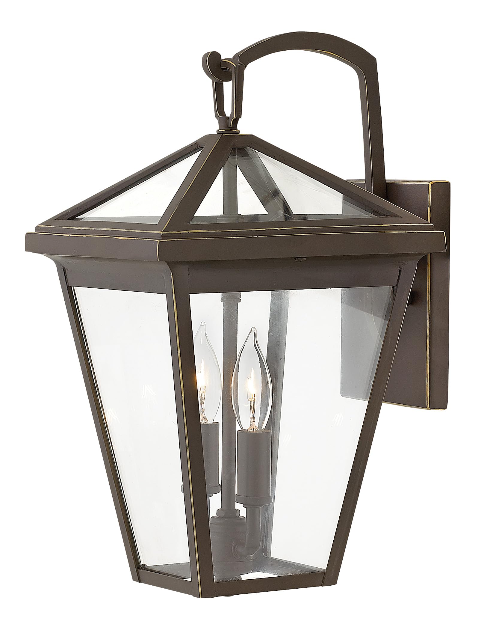 Hinkley Alford Place 2560OZ Medium Outdoor Wall Mount Lantern - Die Cast Aluminum Frame, Sealed Clear Glass - Oil Rubbed Bronze - Perfect for Porch, Patio, and Garden Lighting