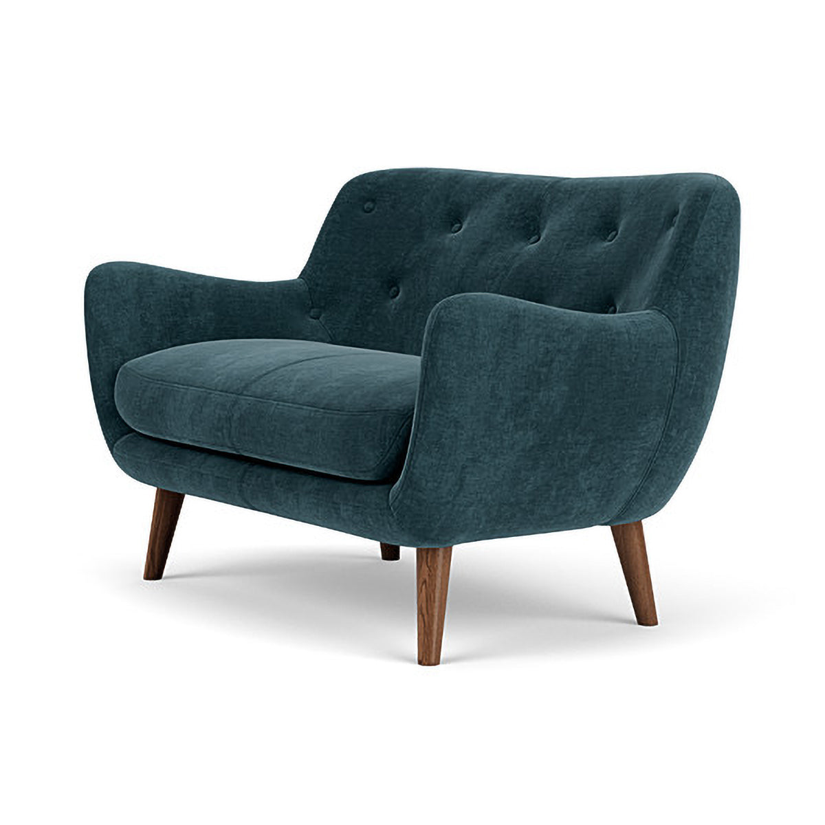 Herman Fabric 2 Seater Sofa - Modern Living Room Couch for Small Spaces, Apartment & Home Decor - Comfortable Loveseat with Soft Upholstery for Relaxing, Entertaining & Cozy Lounging