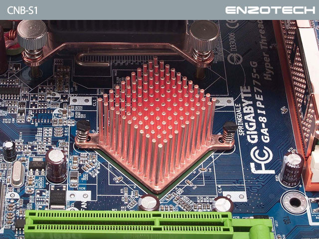 Enzotech Northbridge Heatsink - High-Performance One Piece Forged Copper Cooler (CNB-S1) | Perfect for PC Gaming & Overclocking Builds