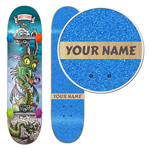 Blue Grip Tape / Multi-Color Wheels