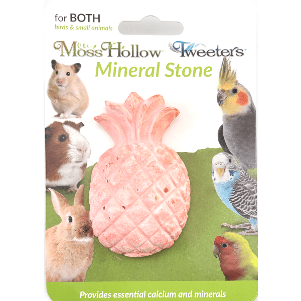 Natural Moss Hollow & Tweeters Mineral Stone for Birds - Various Styles for Cage Decor, Perch & Chewing Toy - Perfect for Parakeets, Finches & Small Birds