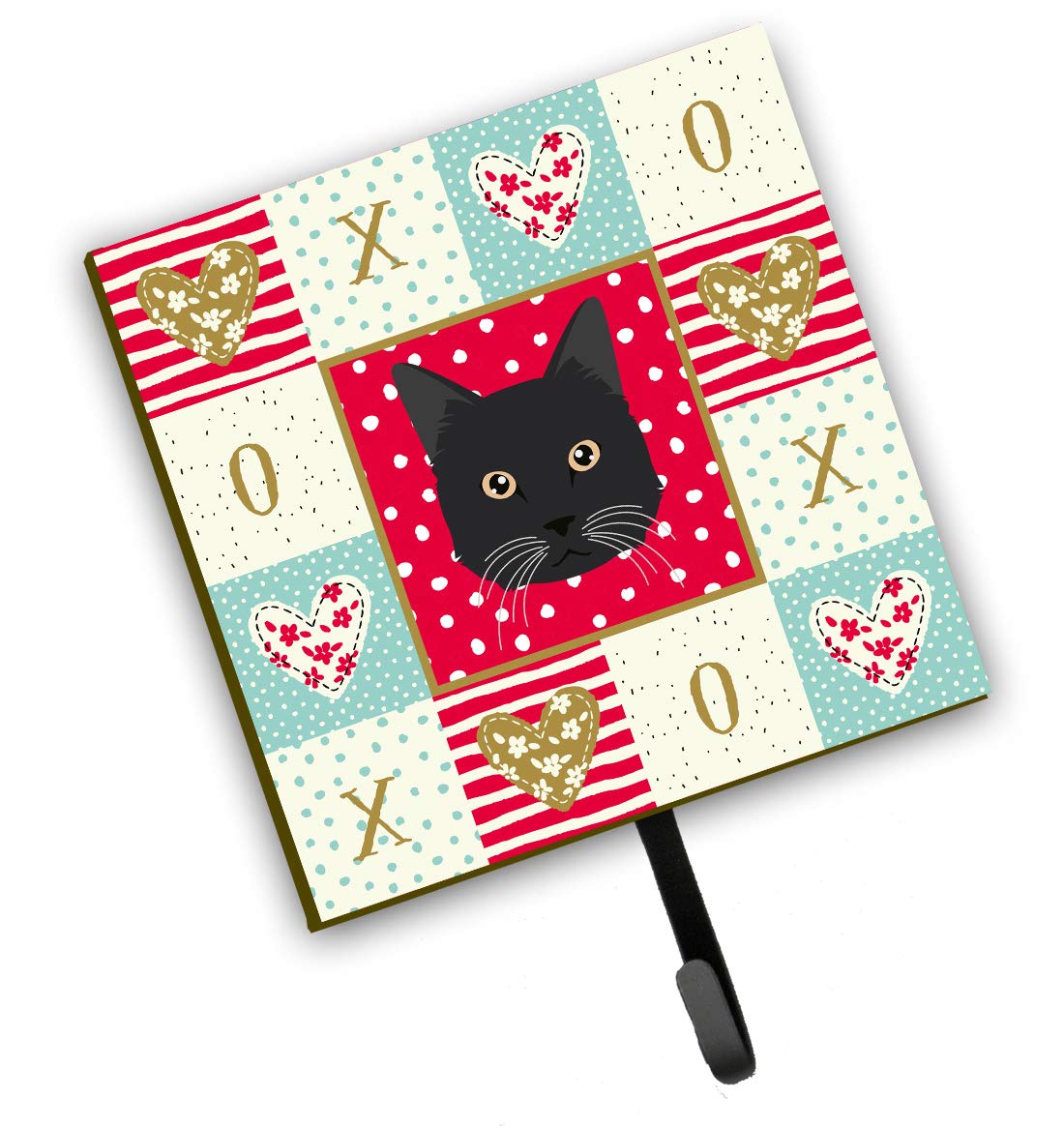 Caroline's Treasures Chantilly Tiffany Cat Love Leash & Key Holder Hooks - Colorful Wall Decor for Pet Lovers - Perfect for Hanging Keys, Leashes in Entryway, Kitchen or Bedroom