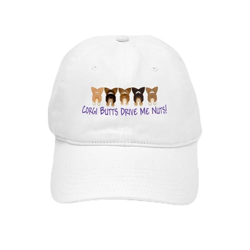 White - Corgi Butts Drive Me Nuts Cap